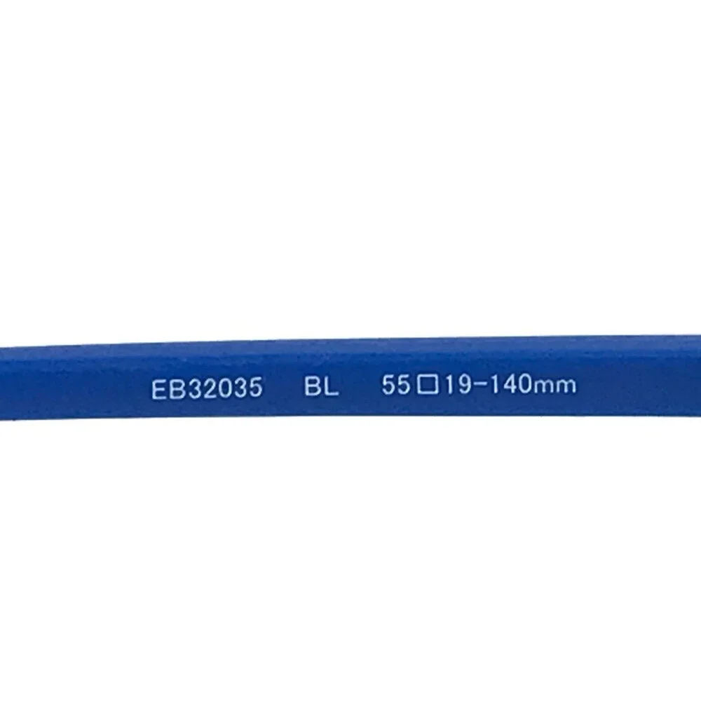Eddie Bauer Eyeglasses Frames EB32035 BL Blue Gray Rectangle Half Rim 55-19-140